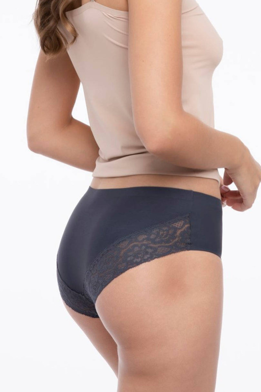 Tai panties with lace Cheekie Julimex graphite