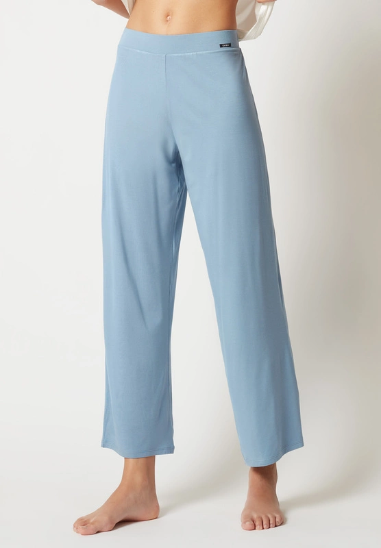 Women&#39;s bamboo trousers Skiny blue 080776