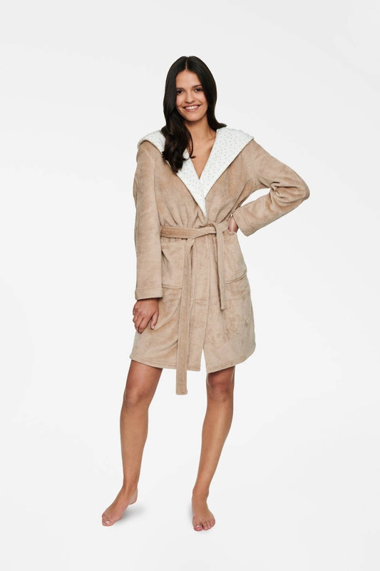 Henderson Hooky women&#39;s robe dark beige 40136